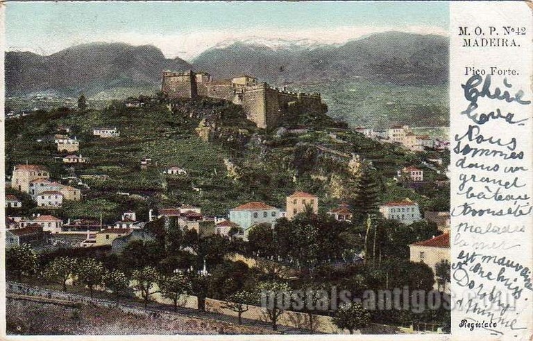 Bilhete postal ilustrado do Pico Forte, Funchal, Madeira | Portugal em postais antigos 