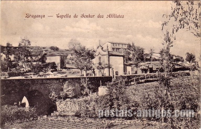 Postais antigos de Bragança: Capela do Senhor dos Aflitos | Portugal em postais antigos