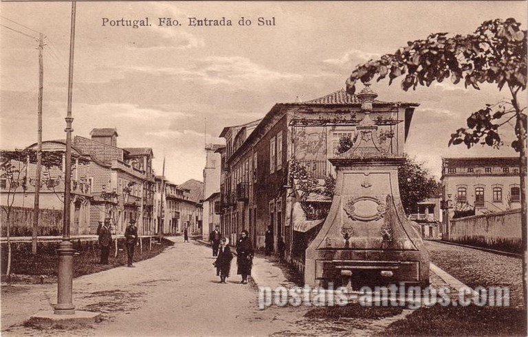 Bilhete postal ilustrado antigo de Entrada do Sul, Fão | Portugal em postais-antigos.com