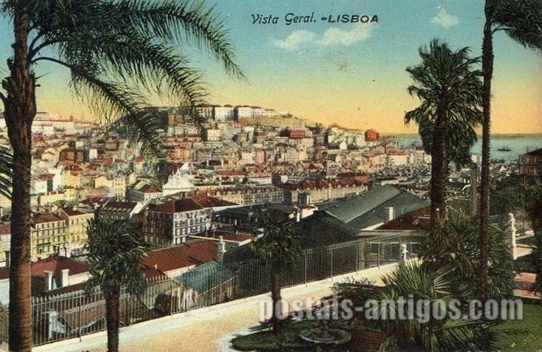 Bilhete postal de Lisboa : Jardim São Pedro de Alcântara - 3 | Portugal em postais antigos