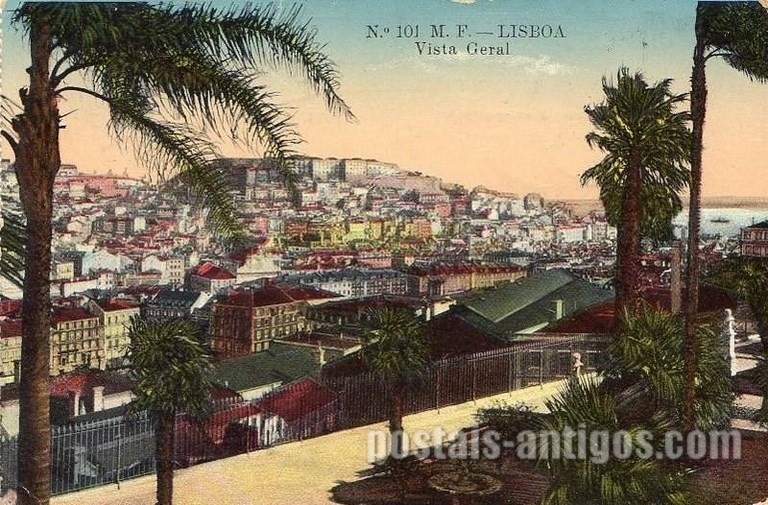 Bilhete postal de Lisboa : Jardim São Pedro de Alcântara - 2  | Portugal em postais antigos