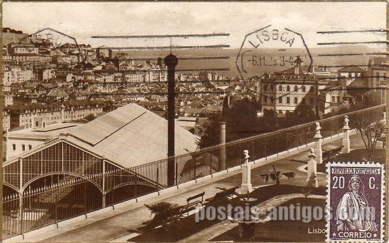Bilhete postal de Lisboa : Jardim São Pedro de Alcântara - 4  | Portugal em postais antigos