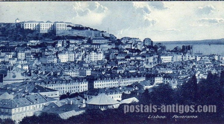 ilhete postal de Lisboa : Panorama de Lisboa  | Portugal em postais antigos