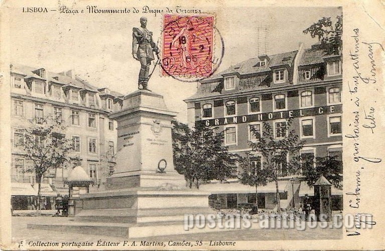 Bilhete postal de Lisboa : Praça Duque da Terceira - 1  | Portugal em postais antigos