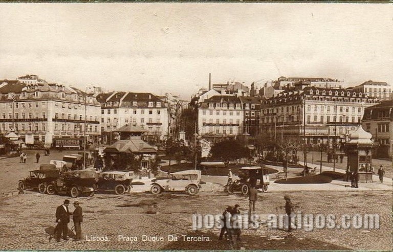 Bilhete postal de Lisboa : Praça Duque da Terceira - 4  | Portugal em postais antigos