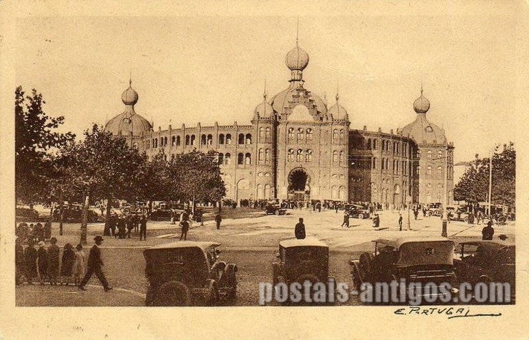 Bilhete postal ilustrado de Lisboa, ​Praça de Touros do Campo Pequeno | Portugal em postais antigos
