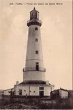 Bilhete postal de Faro: Farol do Cabo de Santa Maria | Portugal em postais antigos
