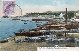 Bilhete postal ilustrado da praia de Funchal, Madeira | Portugal em postais antigos 