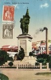 Bilhete postal de Lisboa : Estátua Sá da Bandeira - 1  | Portugal em postais antigos