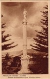 Bilhete postal da Estátua de José Silvestre Ribeiro, Praia da Vitória, Açores | Portugal em postais antigos