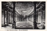 Bilhete postal ilustrado de Queluz, sala dos Embaixadores | Portugal em postais antigos 