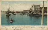 Bilhete postal ilustrado de Lisboa, cais das Colunas | Portugal em postais antigos