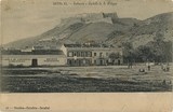 Bilhete postal ilustrado de Setúbal, Saboaria e Castelo de São Filipe | Portugal em postais antigos